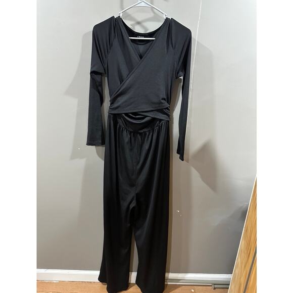 XL Cidar black long sleeve jumpsuit - Picture 1 of 5